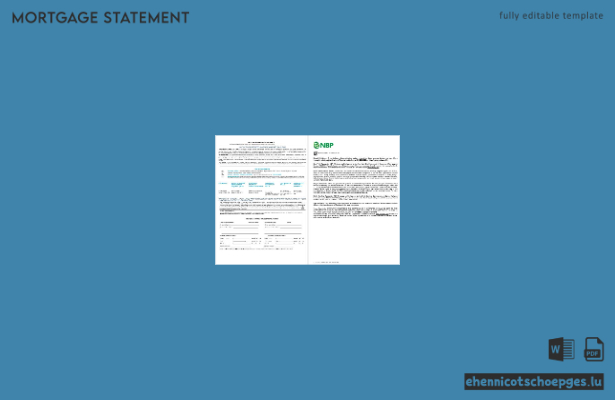 Hypothekendarlehensabrechnung der pakistanischen Nationalbank (NBP) in Word- und PDF-Format, 8 Seiten, Beispielvorschau (3-4 Seiten)